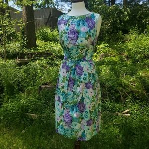 Plus Retro inspired floral dress